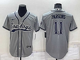 Dallas Cowboys 11 Micah Parsons Grey Men's Stitched Cool Base Nike Baseball Jersey,baseball caps,new era cap wholesale,wholesale hats